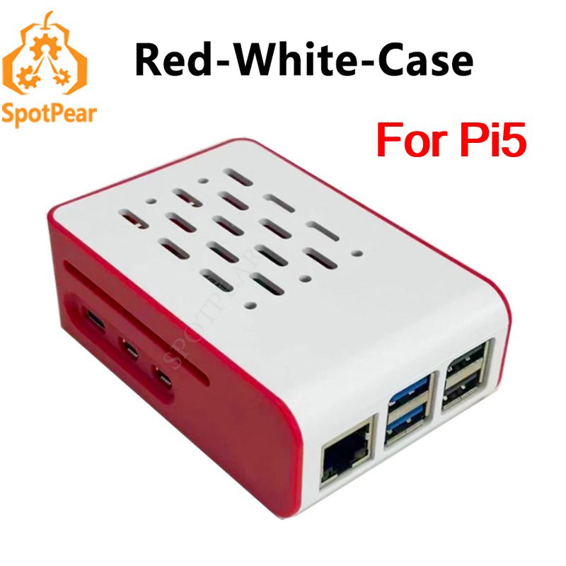 Raspberry Pi 5 8Gb - Raspberry Pi 5 Red-White cooling Case